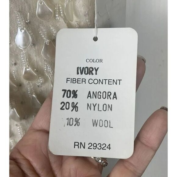 Vintage 90s NWT VIE By Victoria Royal Angora Beaded Sweater Best Women’s Size 2X - Picture 5 of 8